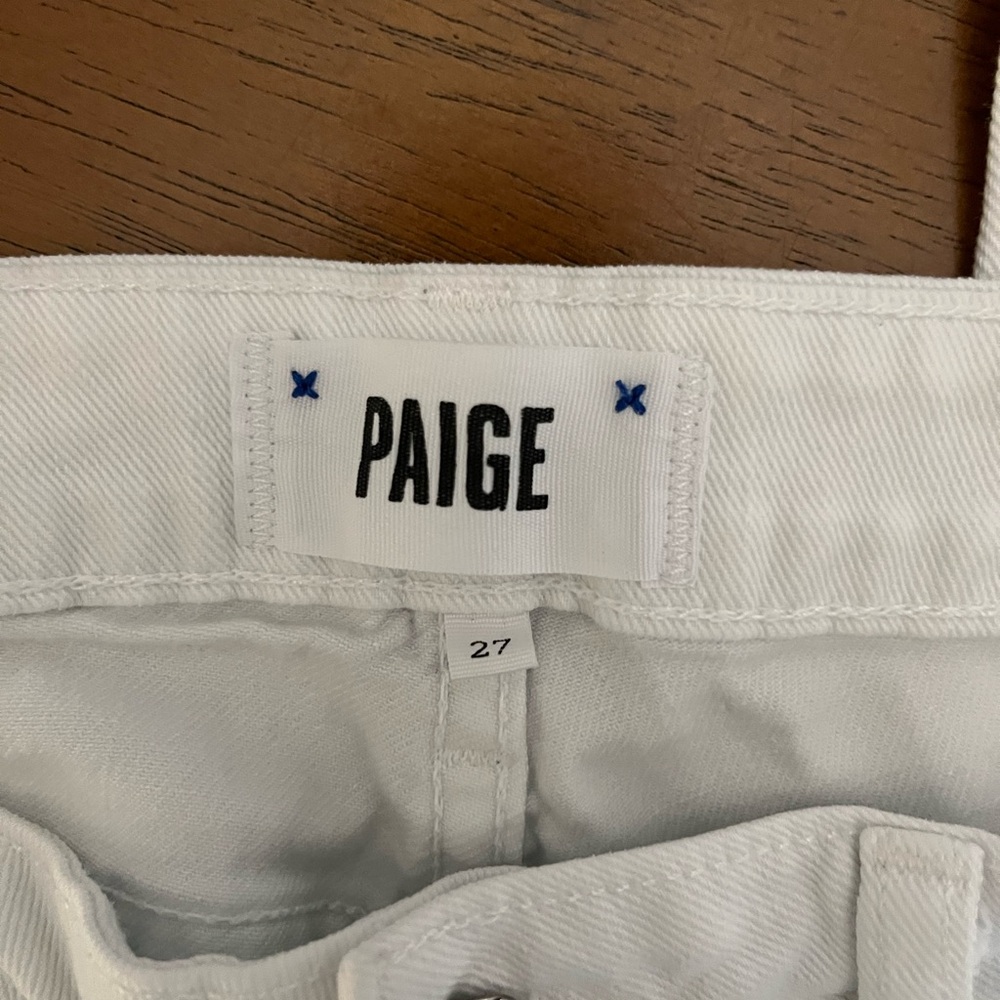 Paige Peg Skinny White Jeans - Picture 4 of 5